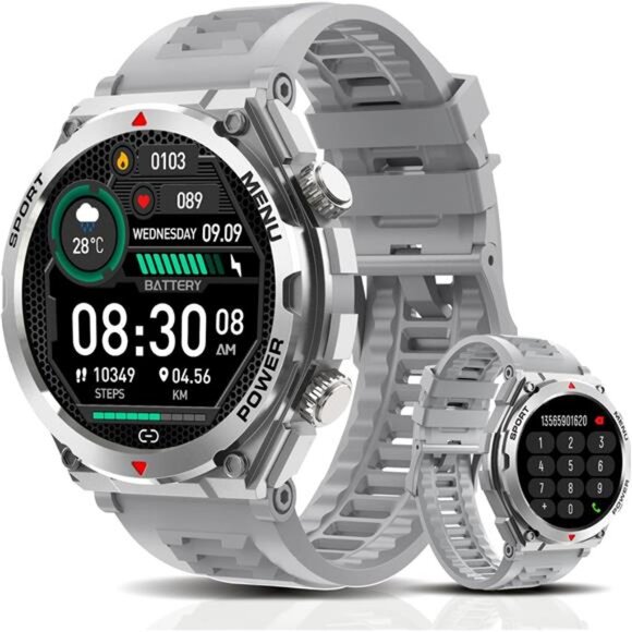 Other - Military Smart Watch, 1.52-Inch Touch Screen Tactical Smartwatch with Text and